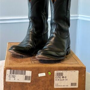 Lucchese Black Leather Boots